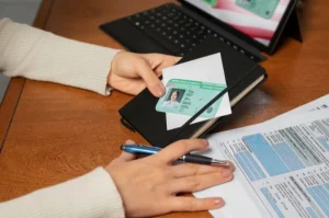 pessoa segurando documentos para FIES