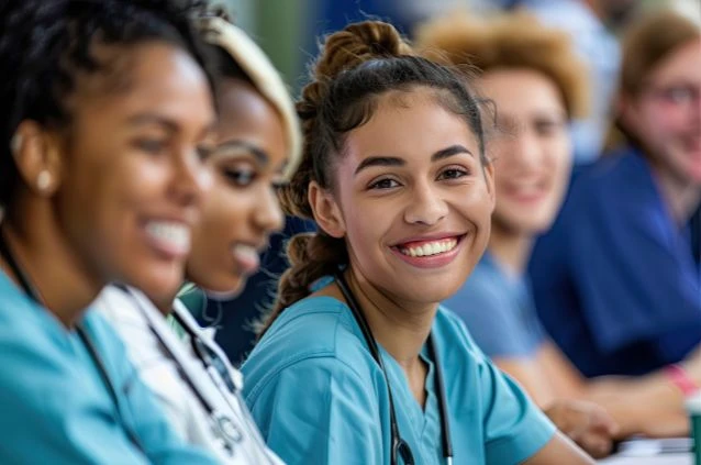 estudante de faculdade com experiência prática